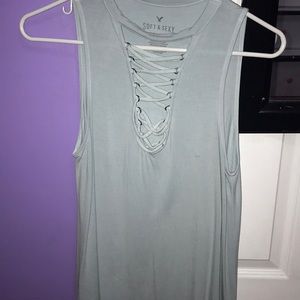 American eagle blue tank